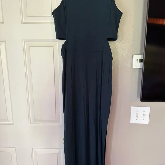 Athleta | Dresses | Athleta Blue Sheath Maxi Dress Halter Cutout | Poshmark